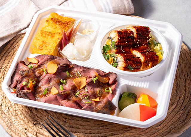 お得すぎる特別価格!【土用の丑の日限定】マルシェドアルページュらしさたっぷりの限定弁当『うなぎ×霧降高原牛のスタミナ弁当』