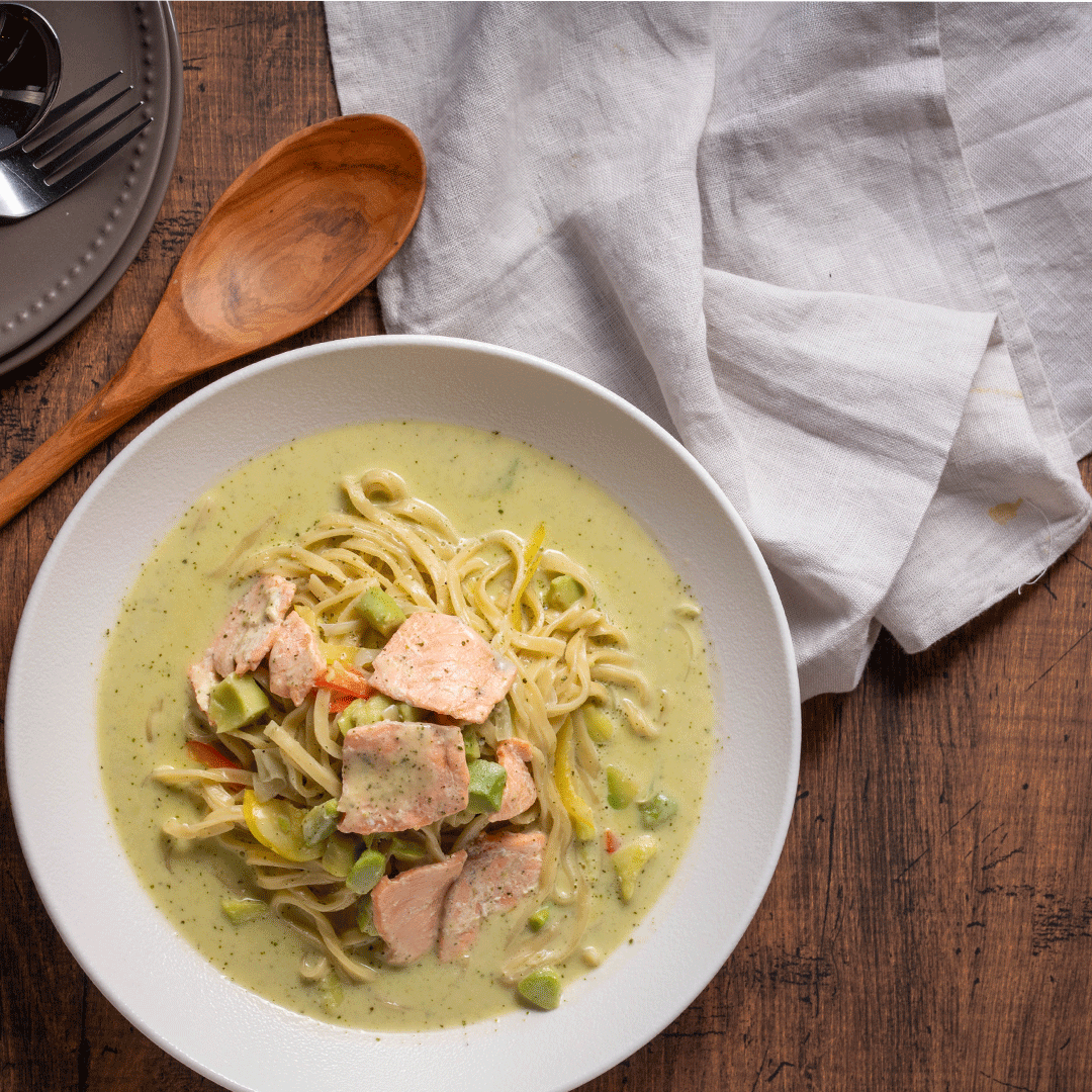 サーモンとアボガドの濃厚バジルクリームパスタ3個セット※ギフトボックス付き